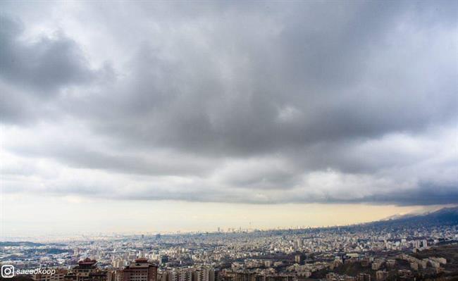 تصویری از هجوم ابرها به آسمان تهران