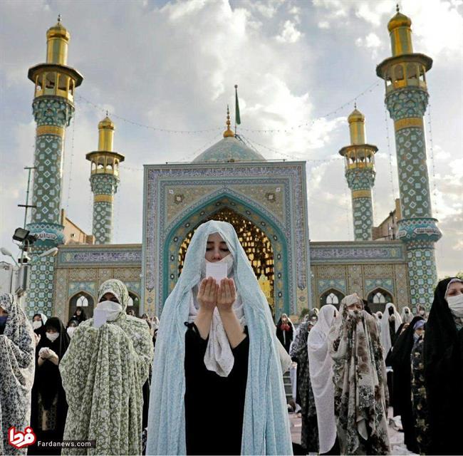 تصویر منتخب شبکه خبری فرانسوی از نماز عید فطر در ایران