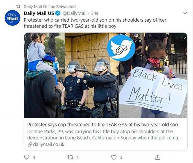 پلیس آمریکایی درحال تهدید پسر دو ساله!؟ +عکس