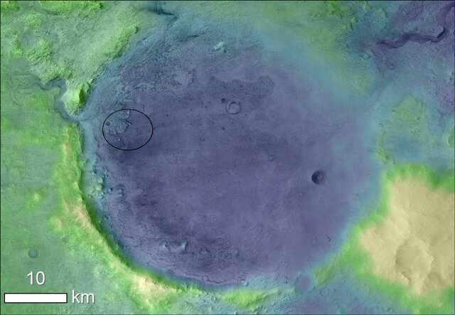 تصویر "آژانس فضایی اروپا" از دریاچه باستانی مریخ