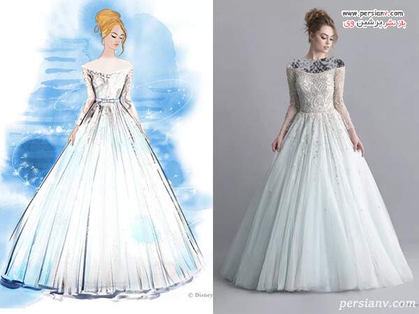 لباس عروس پرنسس های دیزنی در واقعیت از سیندرلا تا سفید برفی