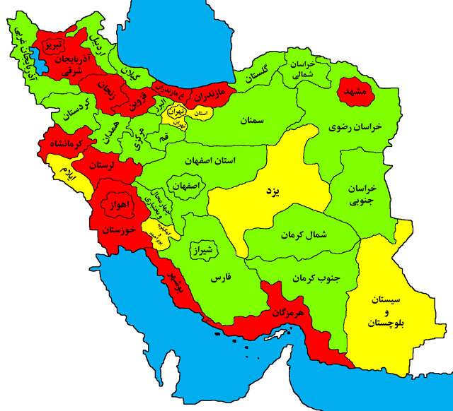 انتشار نقشه مصرف برق با 9 استان و 3 کلانشهر قرمز