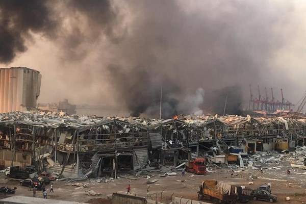 وقوع انفجار مهیب در بندر بیروت لبنان