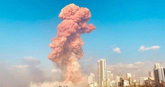انفجار قدرتمندی در بندر بیروت رخ داد+ویدیو