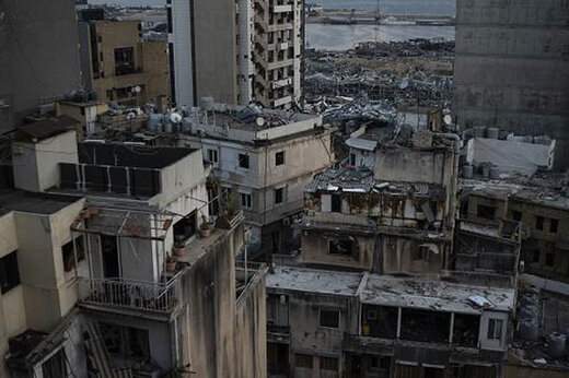 ببینید ؛ تصاویری پهپادی از خانه‌های ویران شده در انفجار بیروت