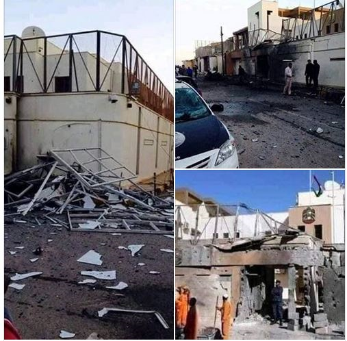 سفارت امارات در طرابلس به آتش کشیده شد +تصاویر