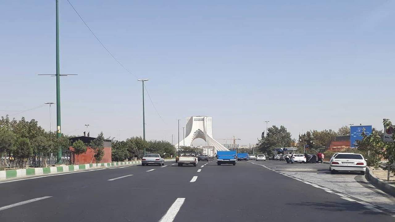 انجام مجدد خط کشی بزرگراه شهید لشگری (جاده مخصوص)
