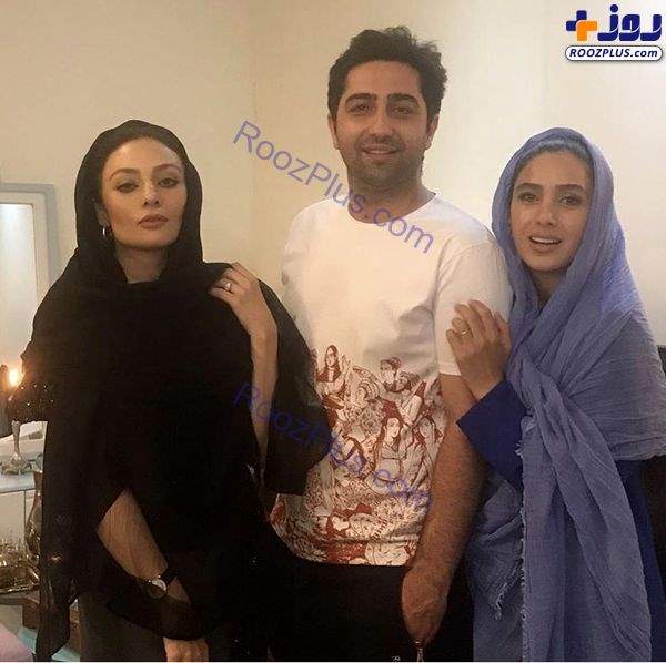 یکتا ناصر در کنار علی سخنگو و همسرش + عکس