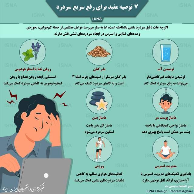 هفت توصیه مفید برای رفع سریع سردرد