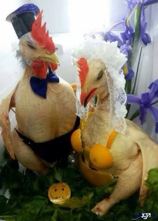 تزیین مرغ یخچال عروس