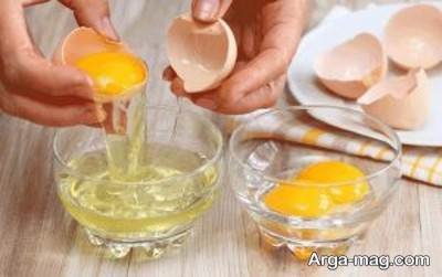ماسک تخم مرغ درمان چروک پیشانی