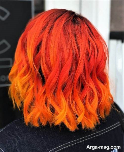 رنگ مو پرتقالی روشن 