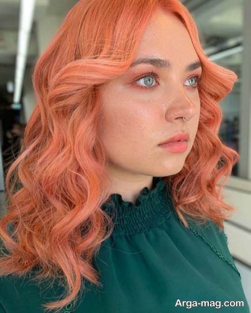 رنگ موی روشن پرتقالی زنانه 