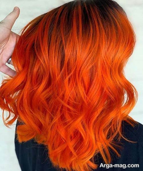رنگ موی تیره پرتقالی 