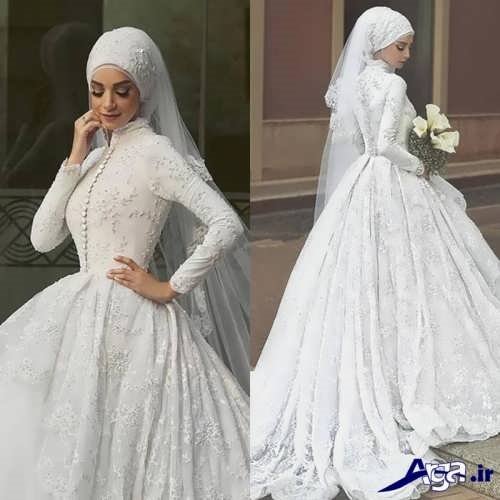 مدل لباس عروس محجبه و پوشیده برای عروس های ایرانی
