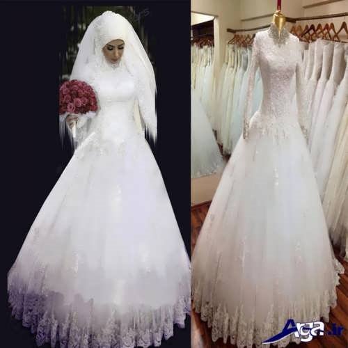 مدل لباس عروس پوشیده 