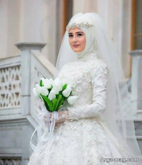لباس عروس محجبه زیبا