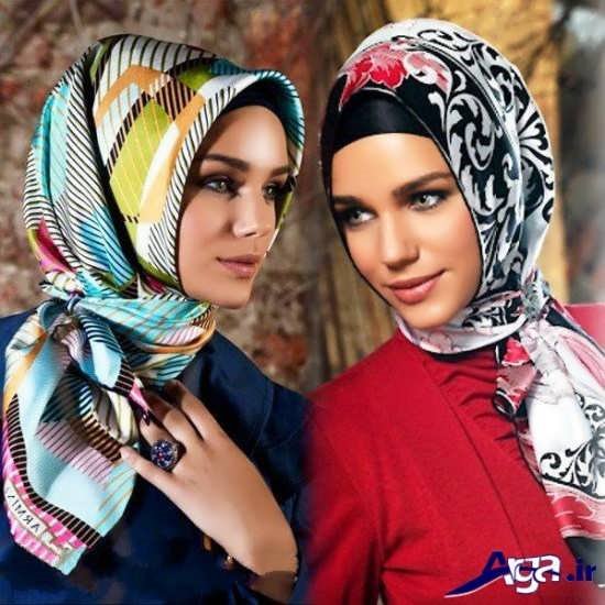 مدل بستن روسری چهارگوش با روش های جدید