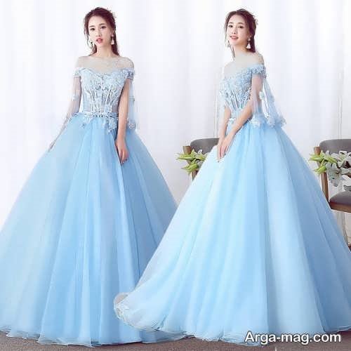 مدل لباس عروس آبی زیبا و تو دل برو با طرح های مختلف