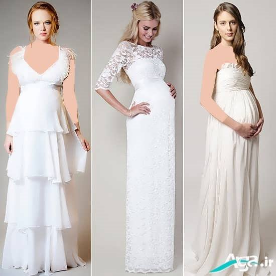 لباس مجلسی بارداری سفید