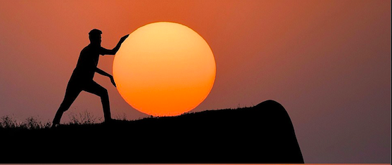 خلاقیت هنرمند هندی در عکاسی از خورشید غروب
