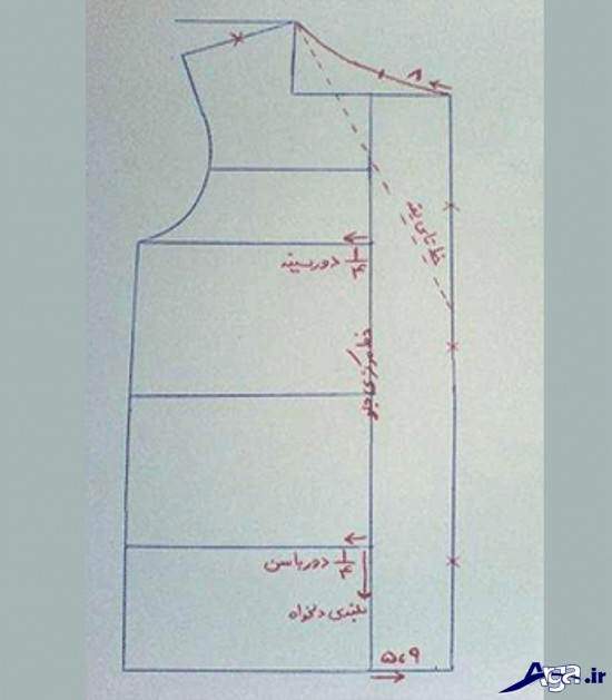 الگو برای مانتو زنانه