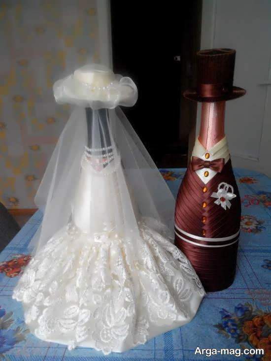 ایده هایی ایده آل و متفاوت از زیباسازی بطری عروس جهیزیه