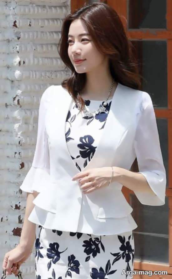 مدل کت دامن کره ای سفید