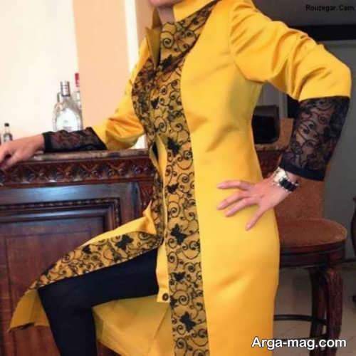 مدل مانتوی ایرانی رنگی