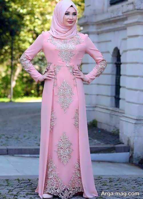 مدل لباس مجلسی بلند اسلامی 