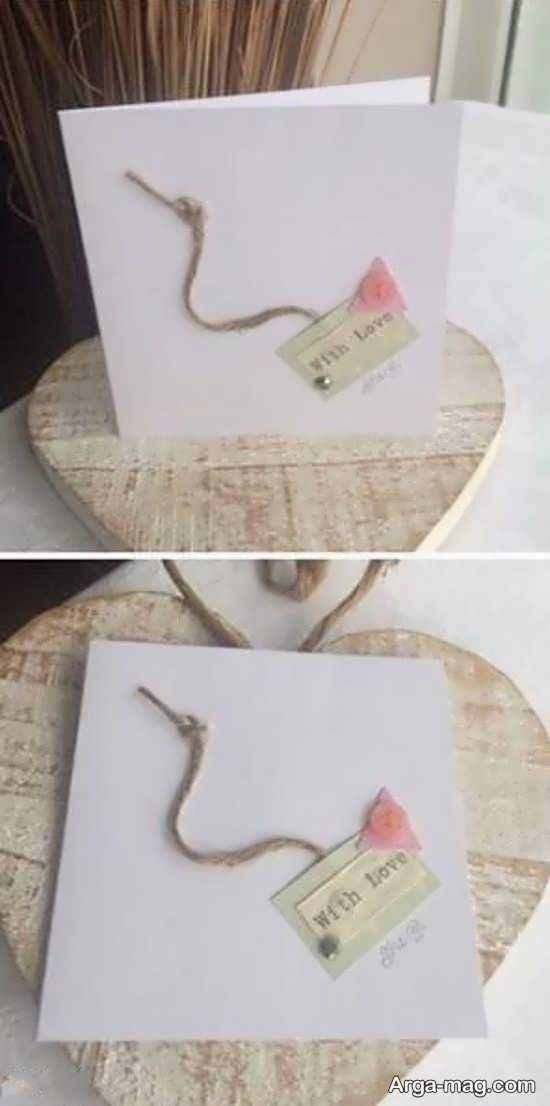 مدلی دست ساز از کارت عروسی ساده