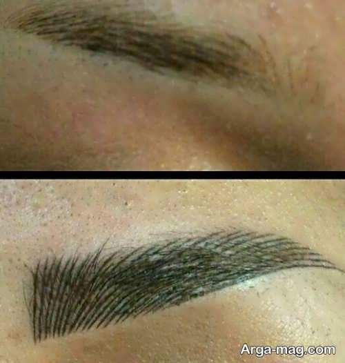 مدل هاشور ابروی پهن 