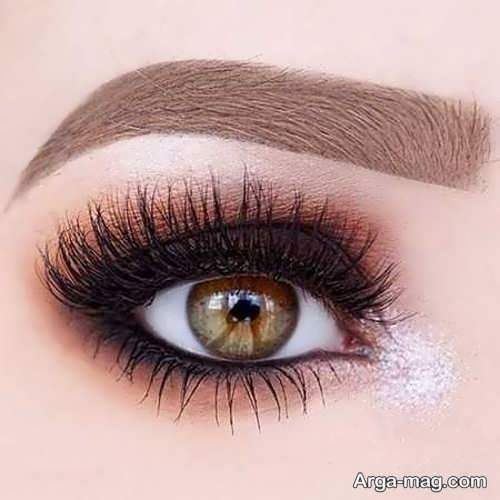 مدل ابروی هاشور پهن دخترانه