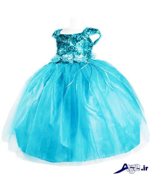 مدل لباس پرنسسی آبی 