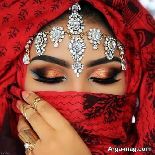 مدل میکاپ زیبا و شیک چشم هندی