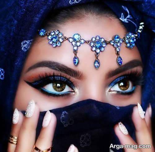 میکاپ زیبای چشم هندی