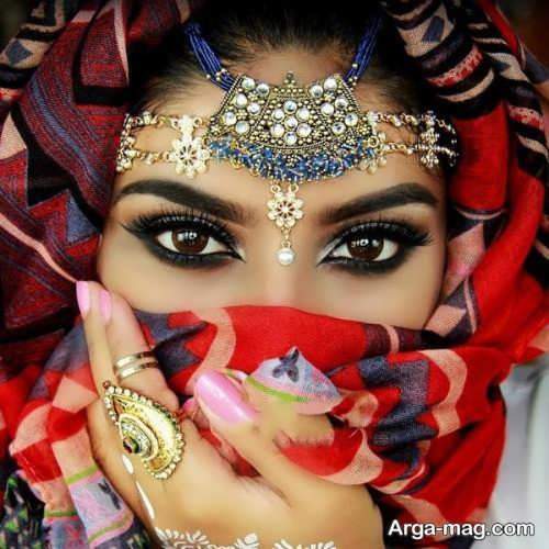 تصاویری از میکاپ چشم هندی