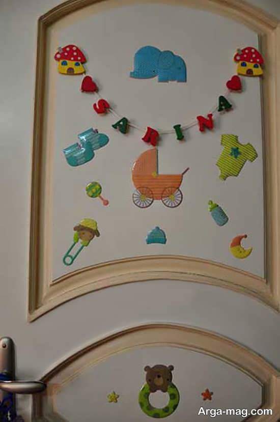 انواع دیزاین درب اتاق نوزاد