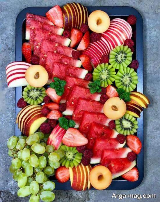 ایده هایی شیک و لاکچری از تزیین بشقاب میوه