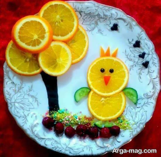 ایده هایی نو و جذاب از تزیین بشقاب میوه