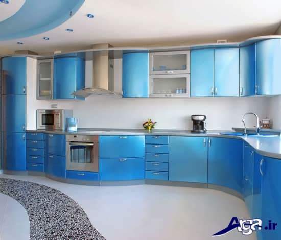 مدل کابینت آبی آشپزخانه 