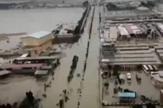 ببینید ؛ تصاویر هوایی از حجم بالا سیلاب و آبگرفتی معابر در شهر چمران ماهشهر