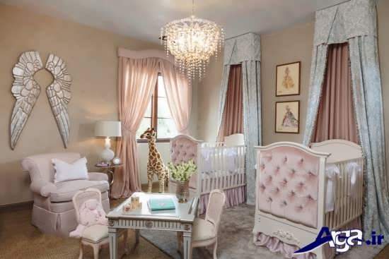 دکوراسیون اتاق نوزاد دوقلو زیبا و دوست داشتنی