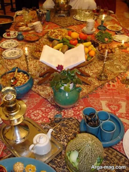 تزیین سنتی سفره شب یلدا