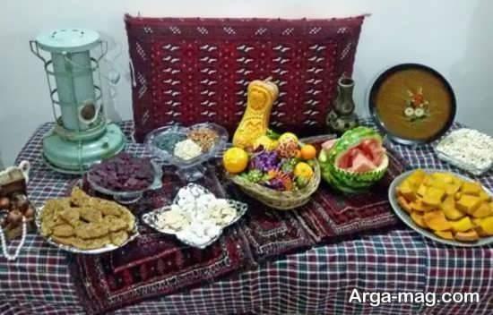 چیدمان عالی سفره شب یلدا