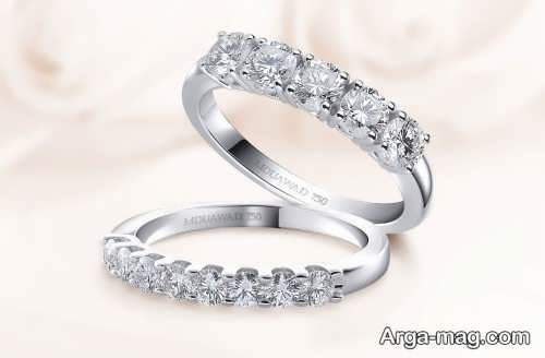 حلقه ازدواج نگین دار 