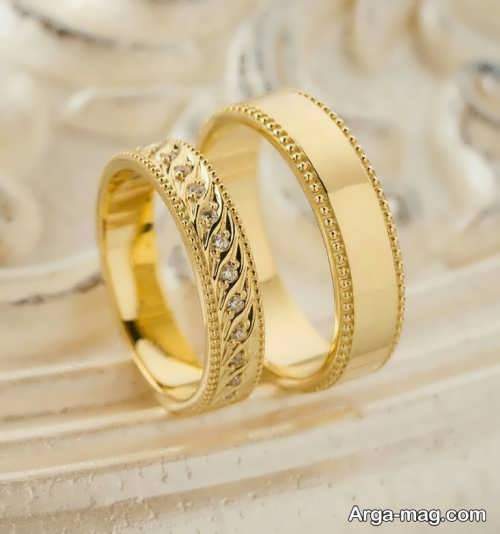 حلقه ازدواج طلای زرد 