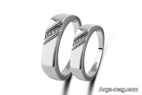 حلقه ازدواج نگین دار 