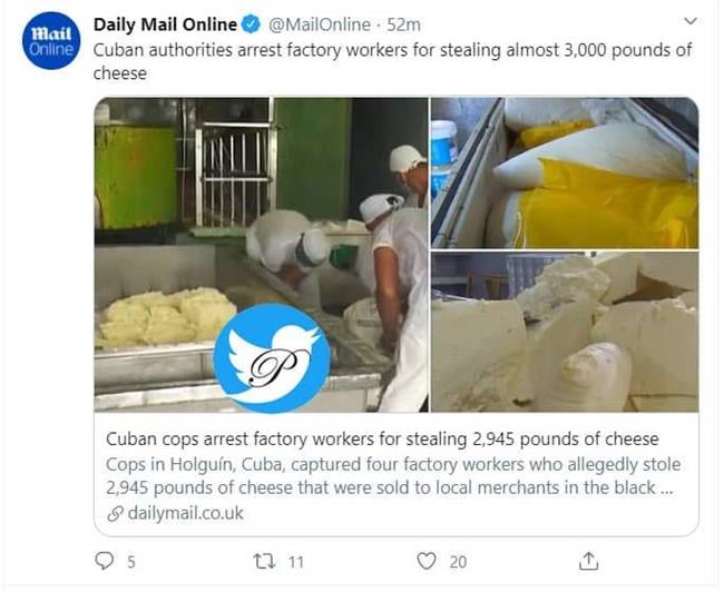 پنیر دزدی کارگران در کوبا خبرساز شد!