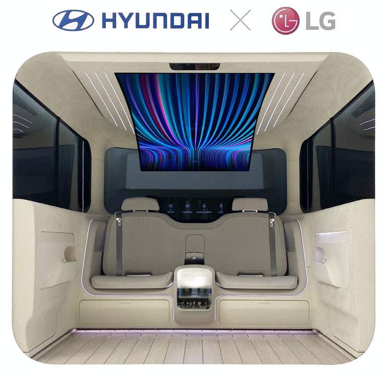 همکاری LG و HYUNDAI برای آوردن آسایش منزل درون کابین ماشین‌های الکتریکی